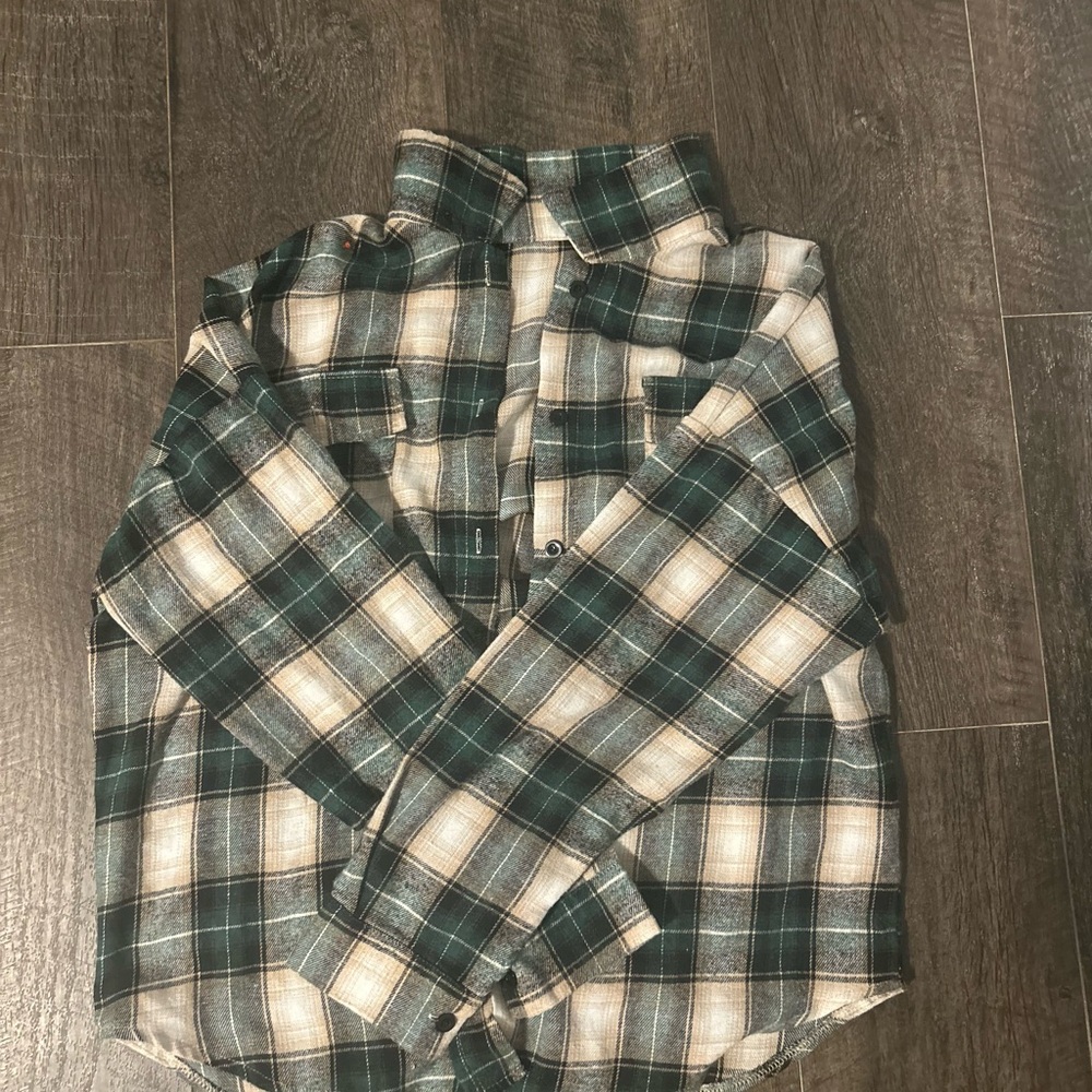 Green/White flannel